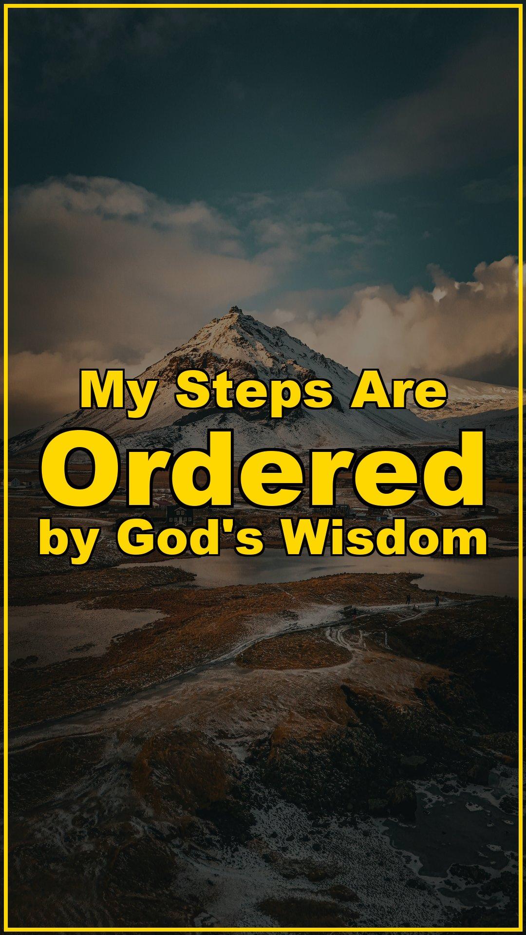 My Steps Are Ordered by God’s Wisdom