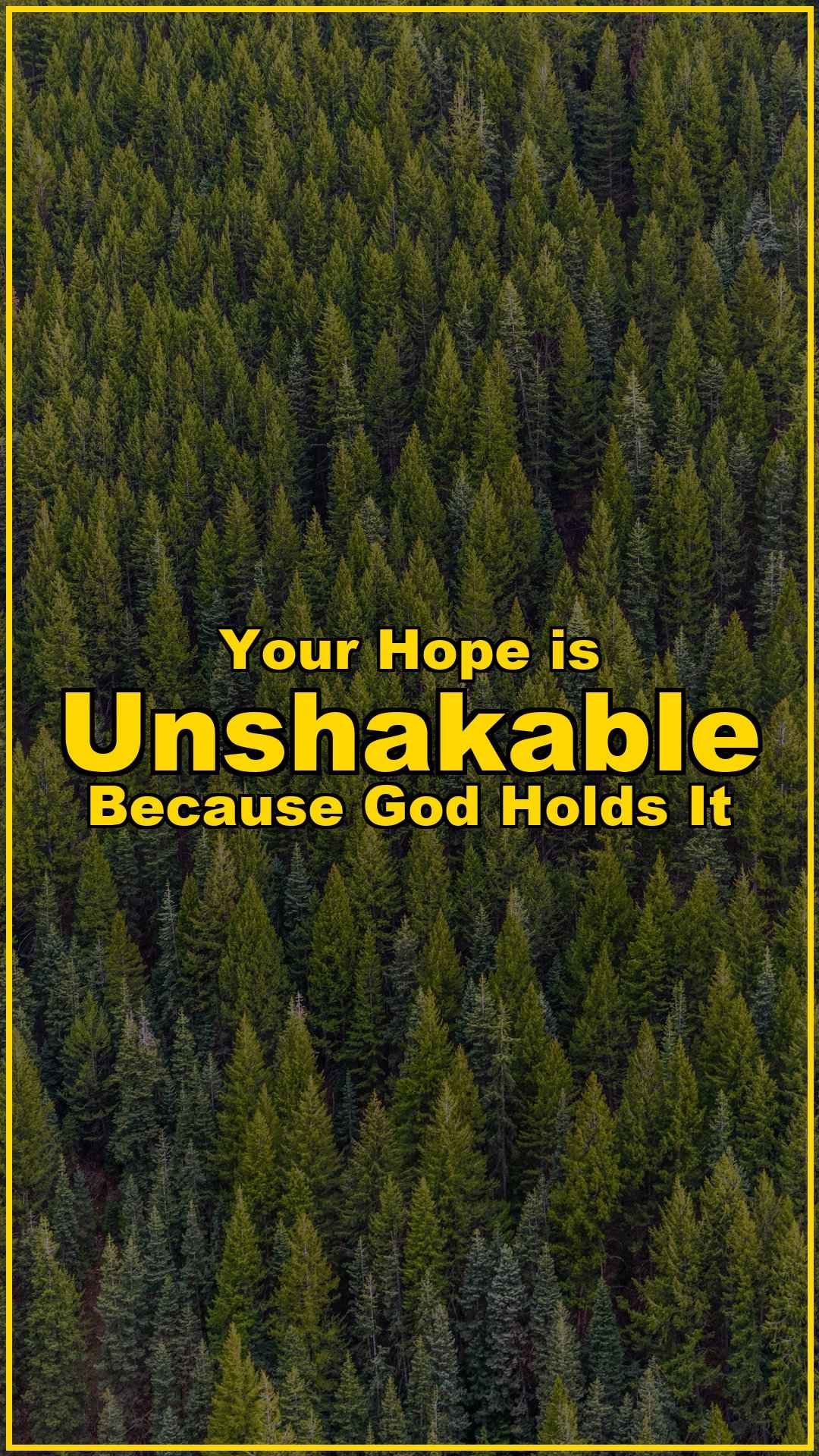 Your Hope is Unshakable Because God Holds It