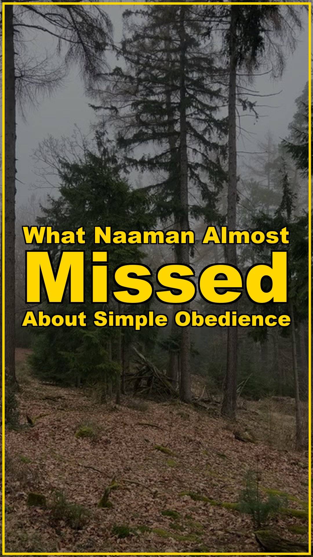 What Naaman Almost Missed About Simple Obedience