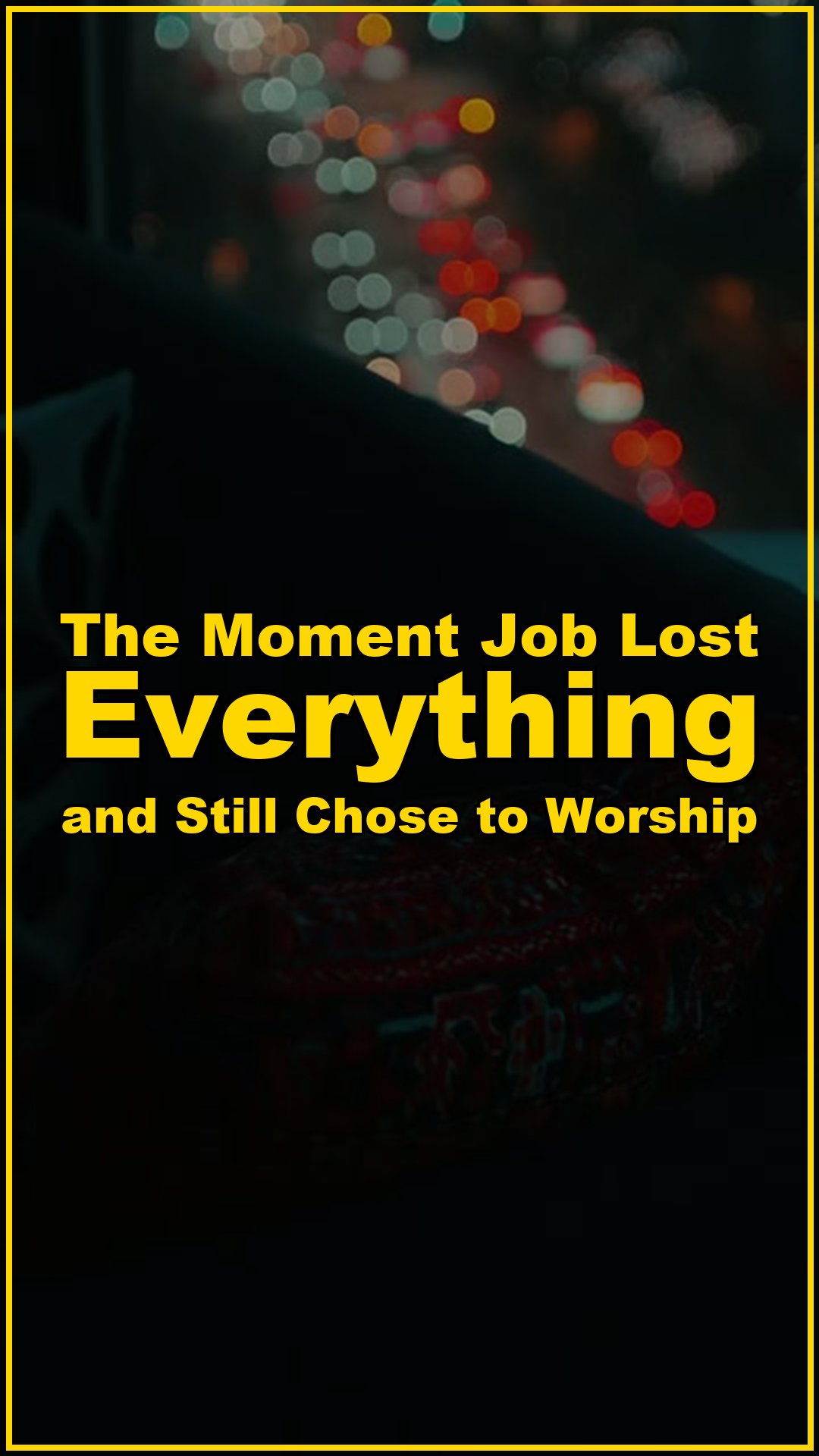 The moment Job lost everything and still chose to worship